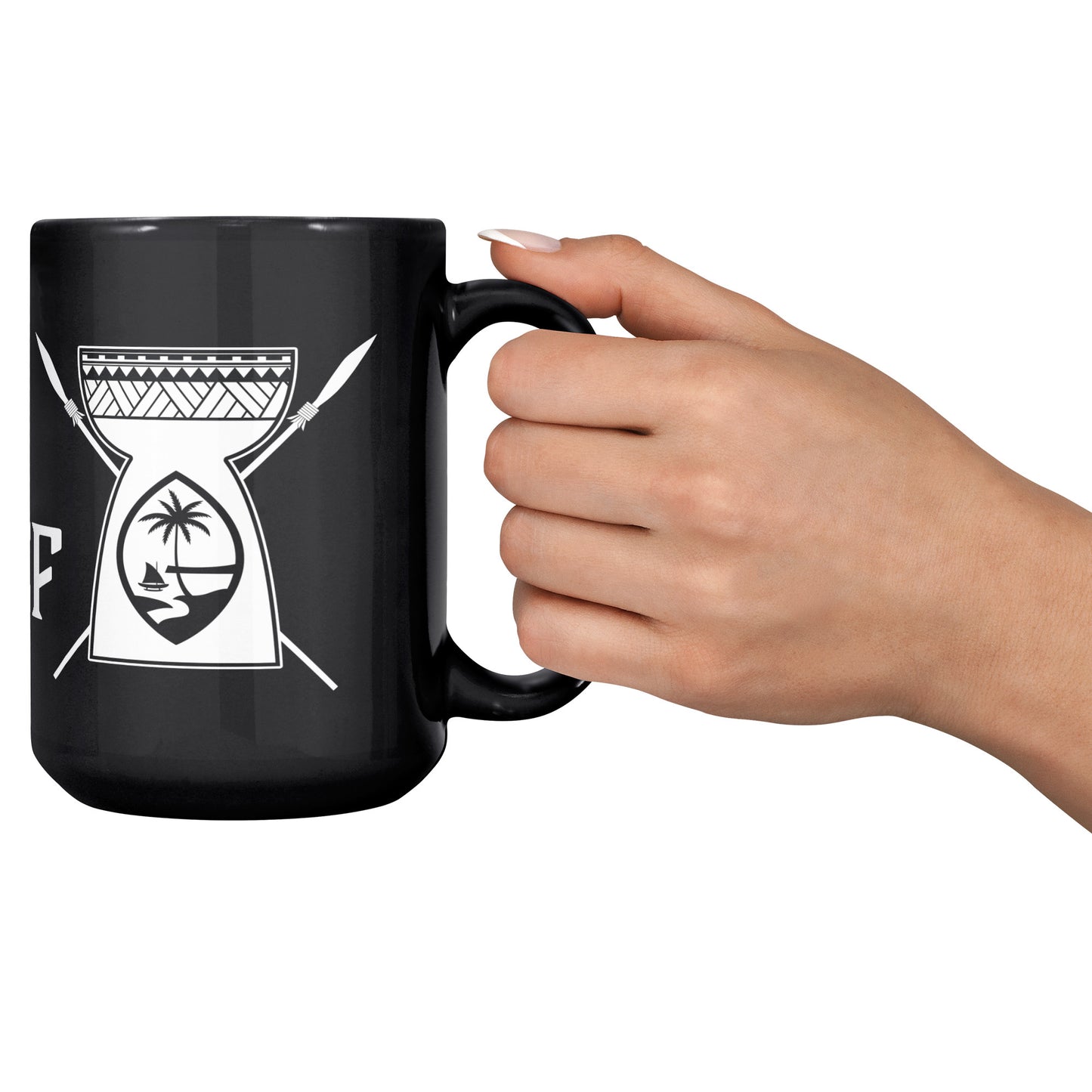 Chief Guam Latte Stone 15oz Black Mug