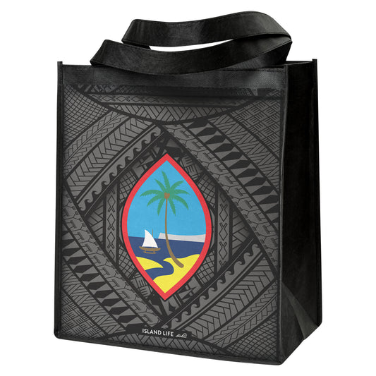 Guahan Tribal Black Grocery Tote Bag
