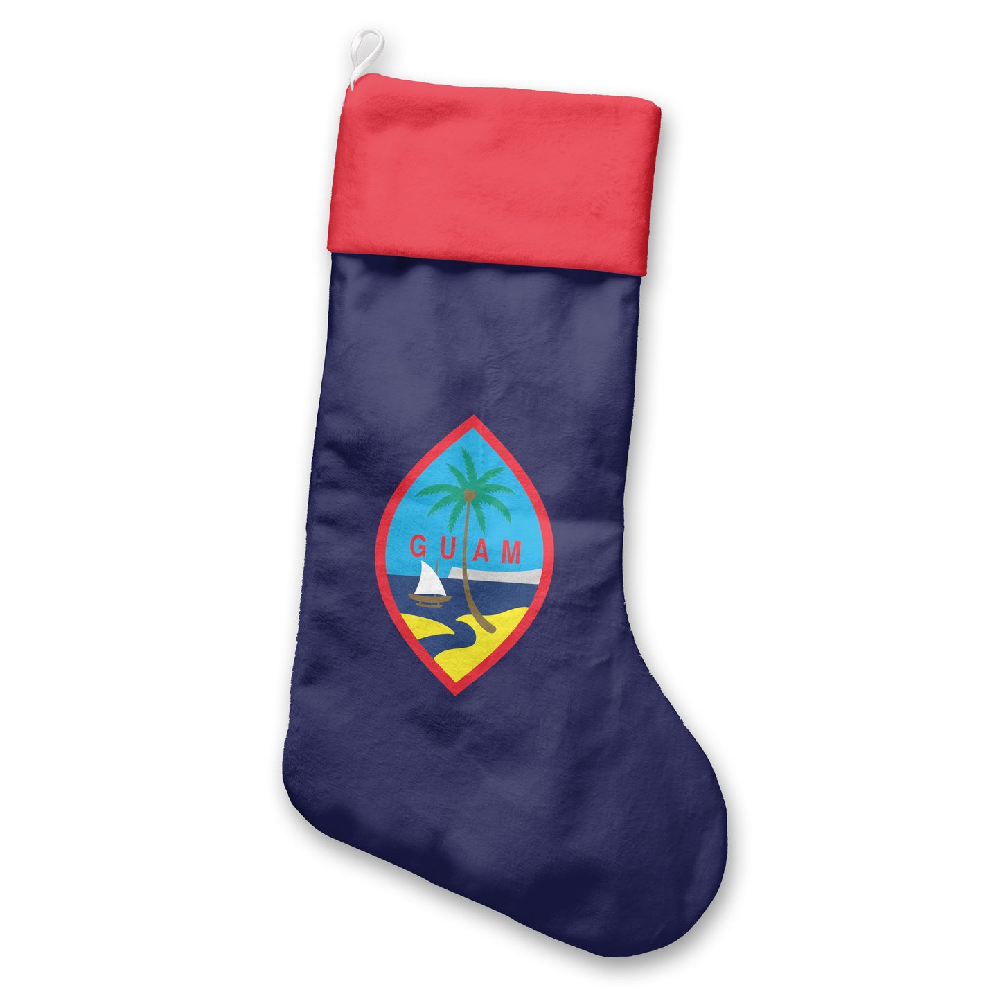 Guam Flag Holiday Christmas Stocking