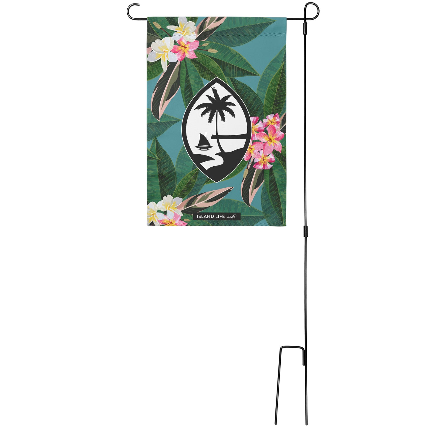 Guam Plumeria Flowers Double-Sided Garden Flag