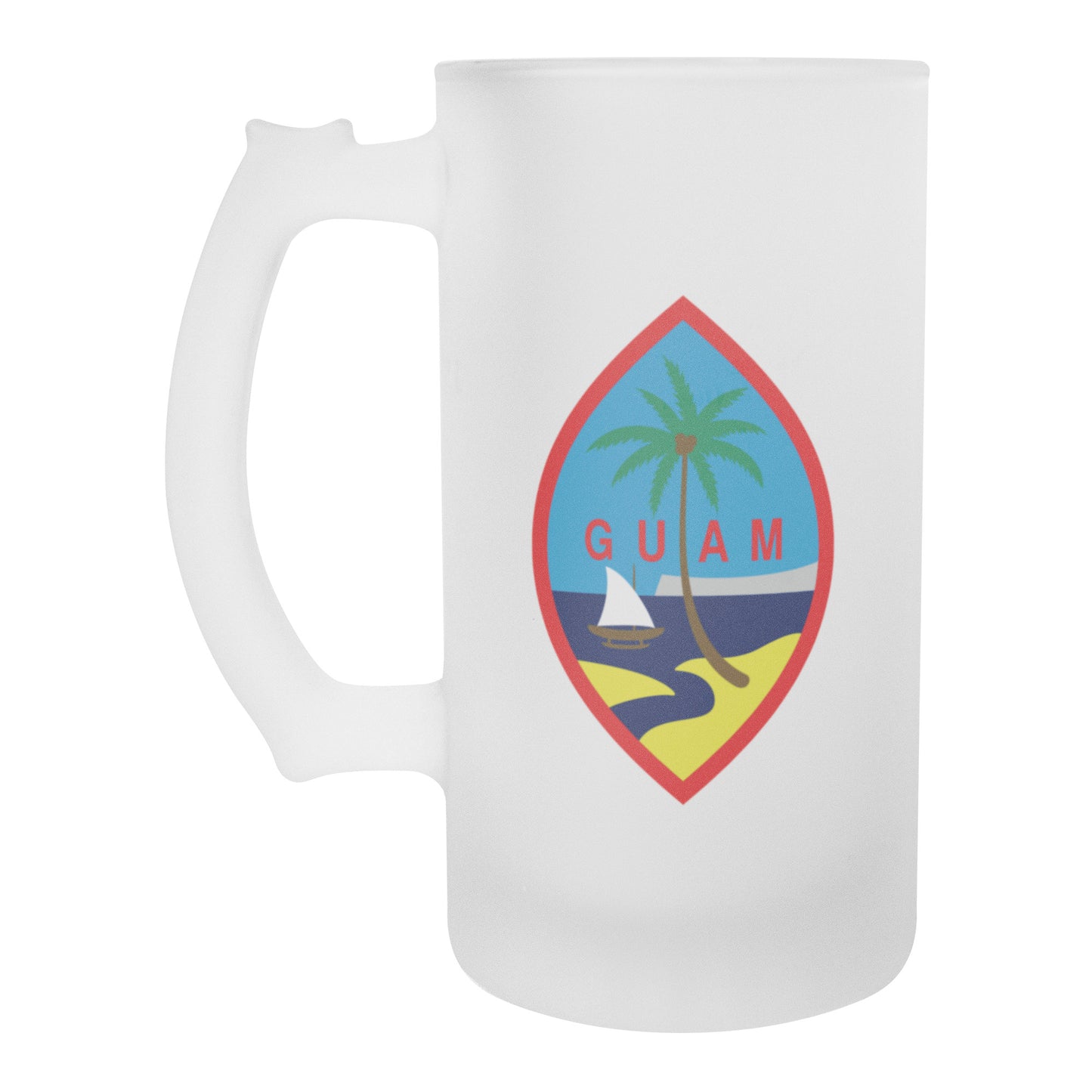 Guam Seal Frosted Beer Stein Mug