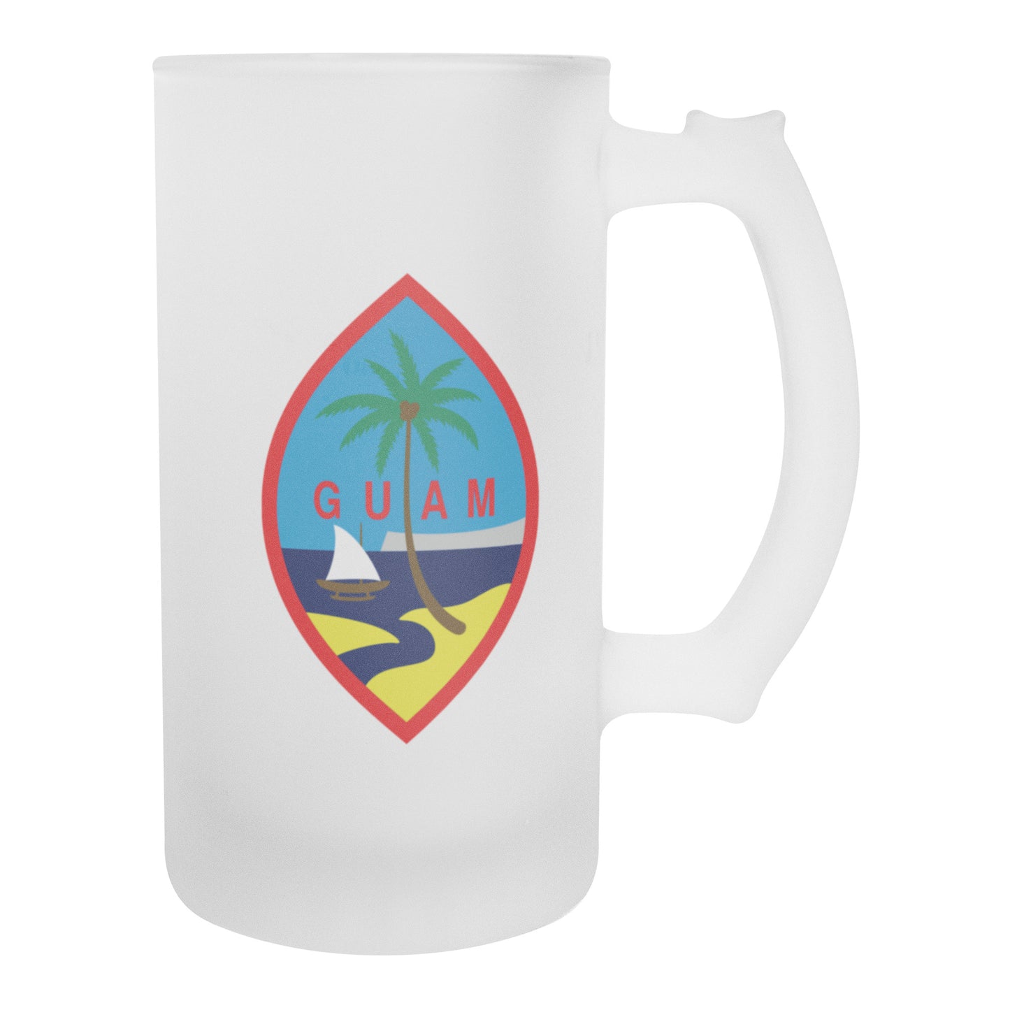 Guam Seal Frosted Beer Stein Mug