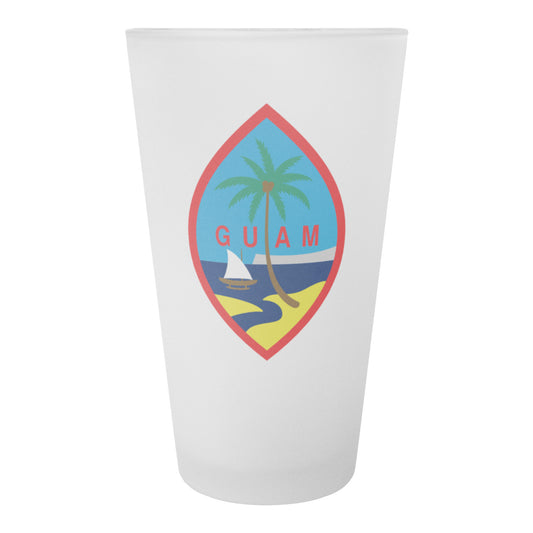 Guam Seal Frosted Pint Glass