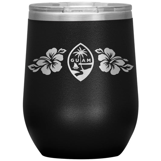 Guam Seal Hibiscus Wine Tumbler