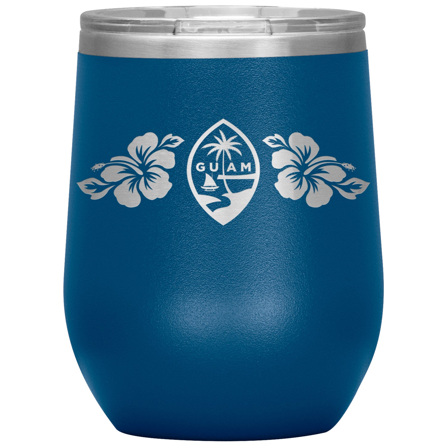 Guam Seal Hibiscus Wine Tumbler