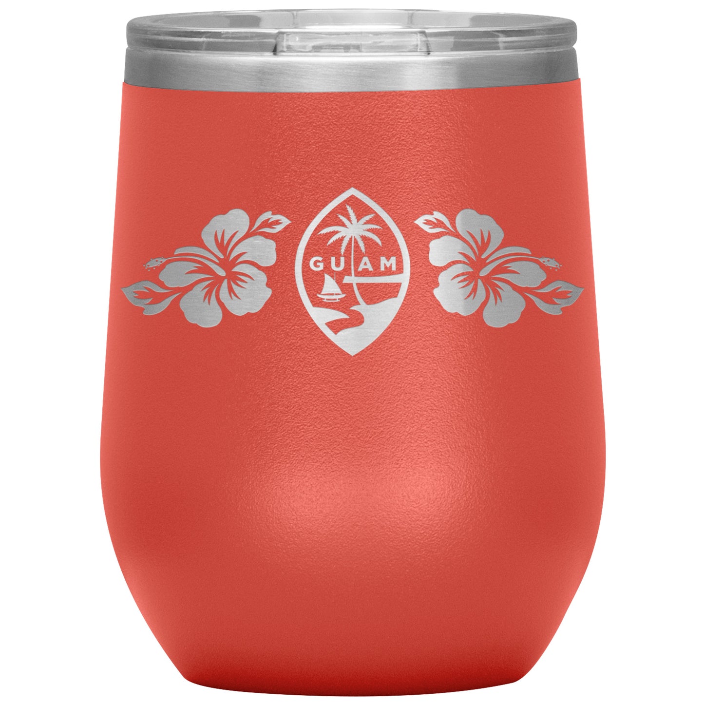 Guam Seal Hibiscus Wine Tumbler