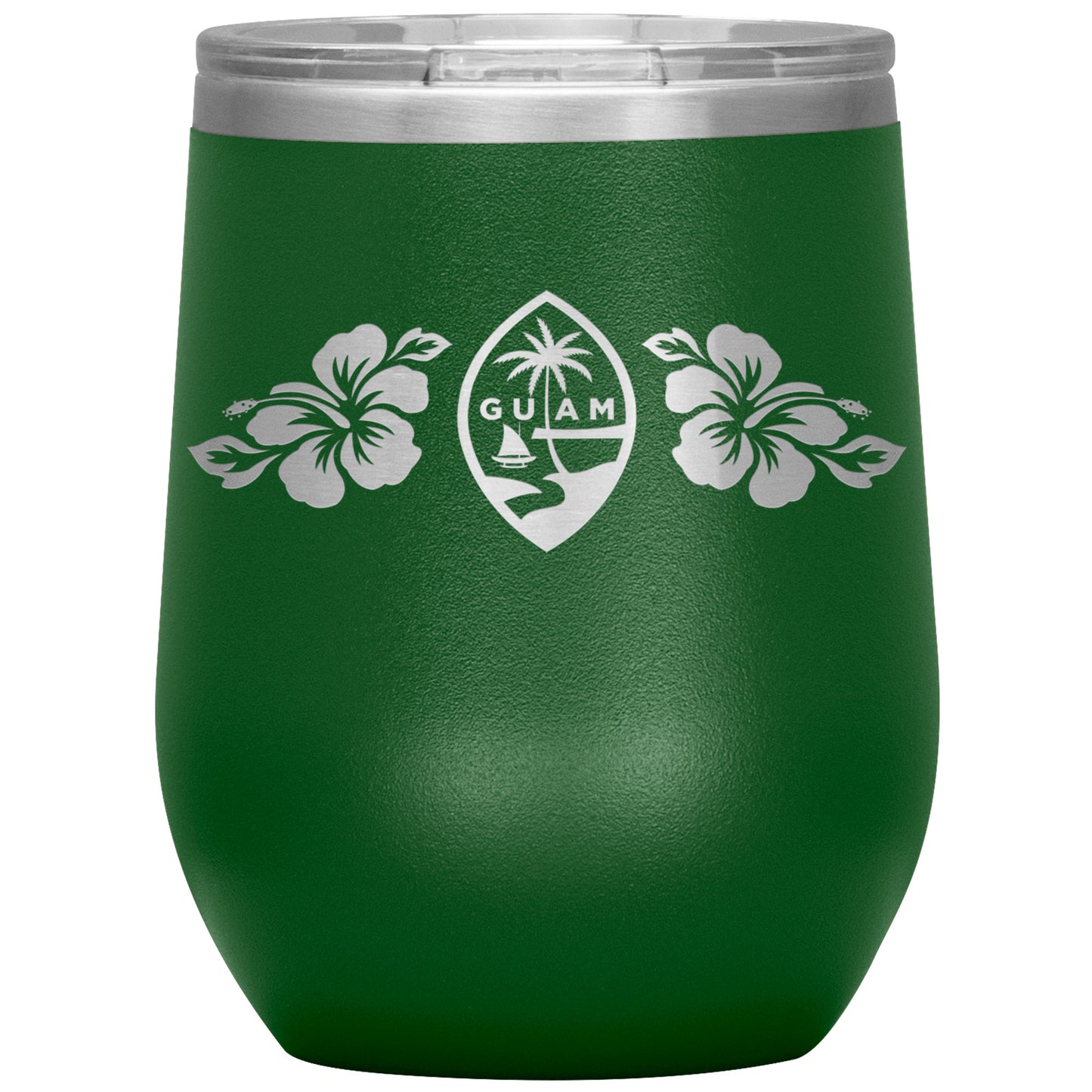 Guam Seal Hibiscus Wine Tumbler