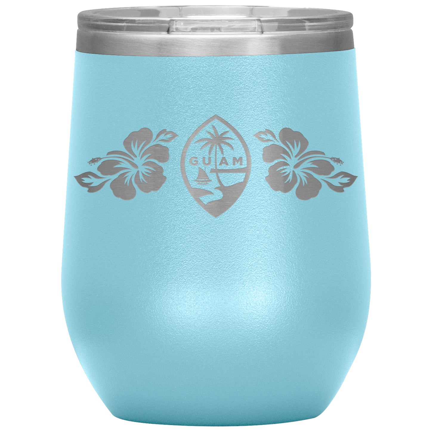 Guam Seal Hibiscus Wine Tumbler