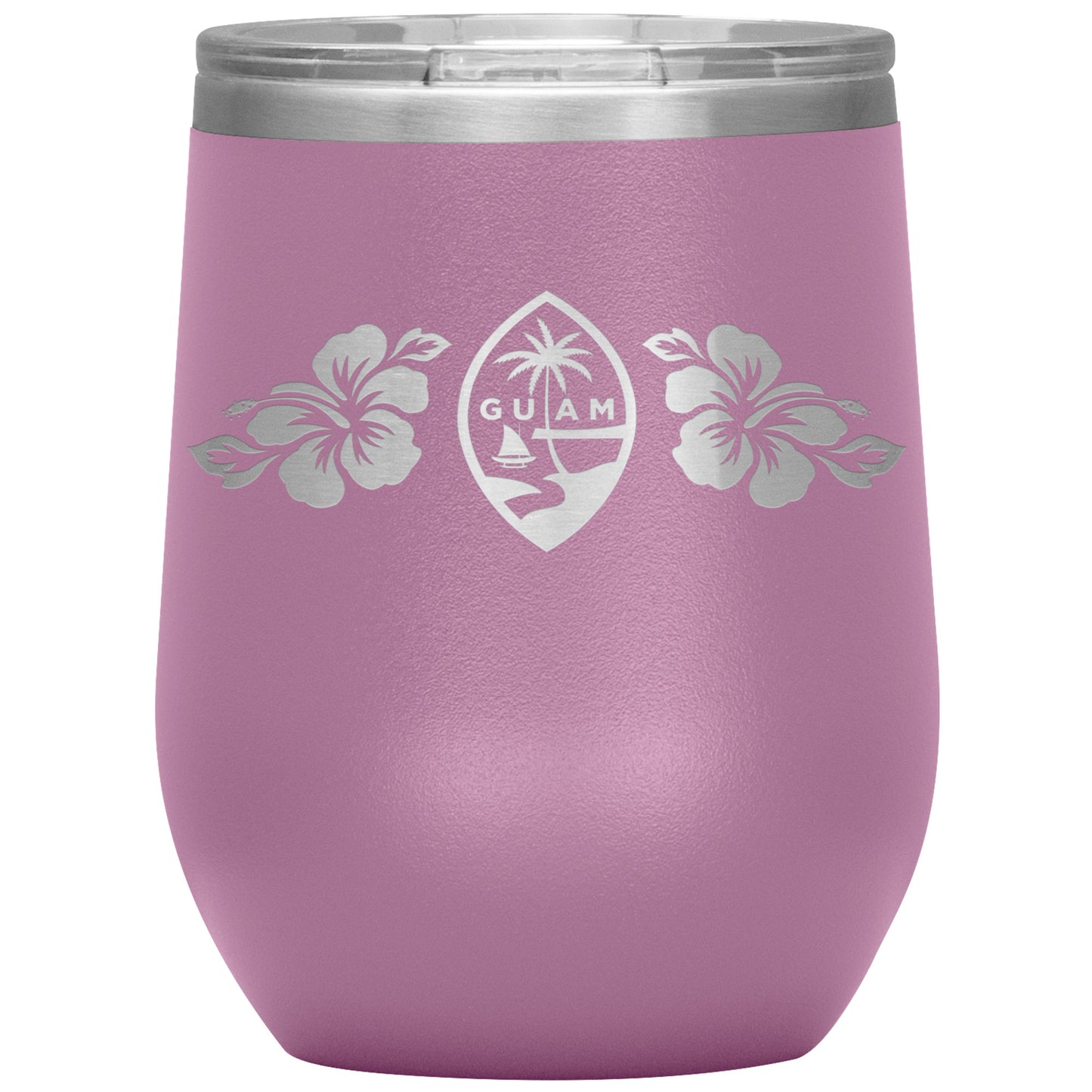 Guam Seal Hibiscus Wine Tumbler