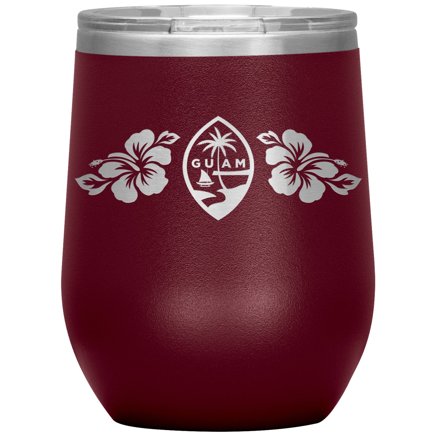 Guam Seal Hibiscus Wine Tumbler