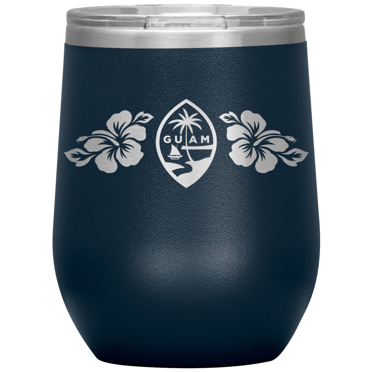 Guam Seal Hibiscus Wine Tumbler