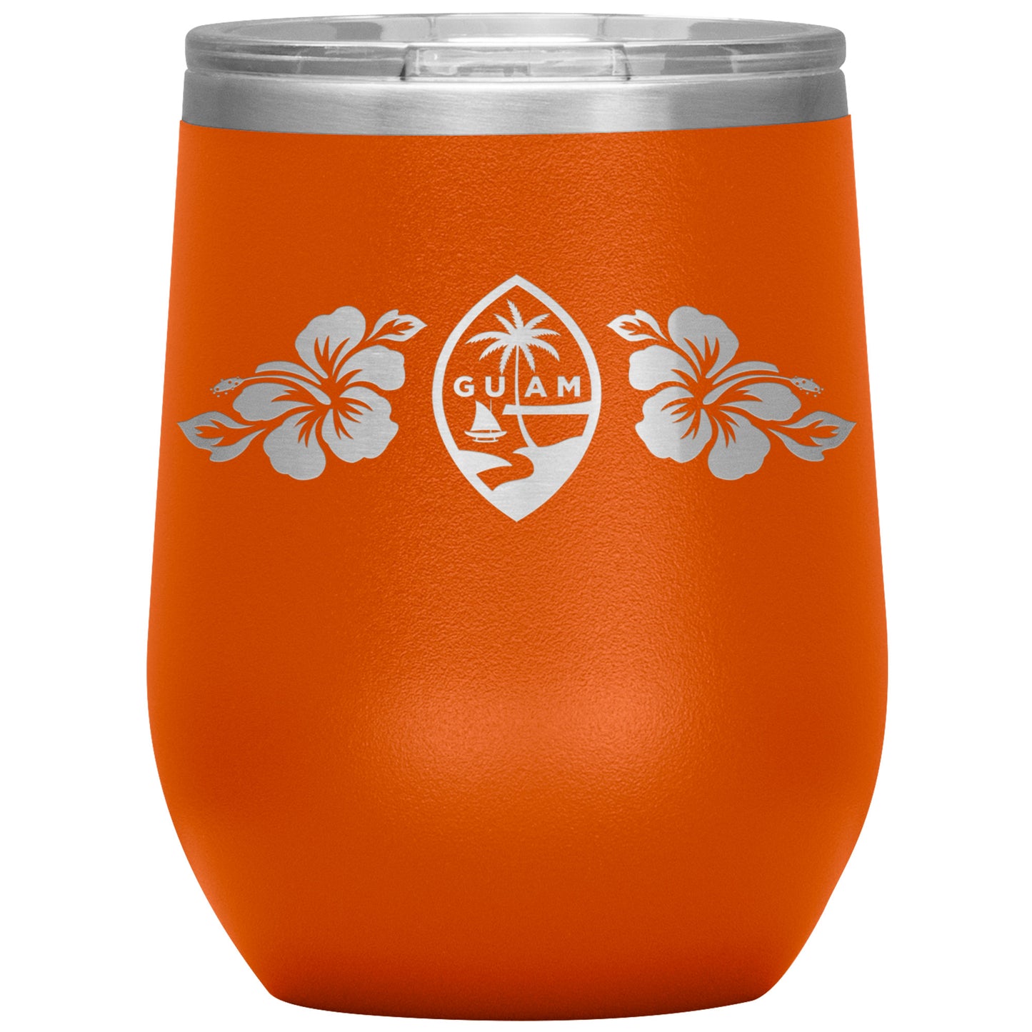 Guam Seal Hibiscus Wine Tumbler