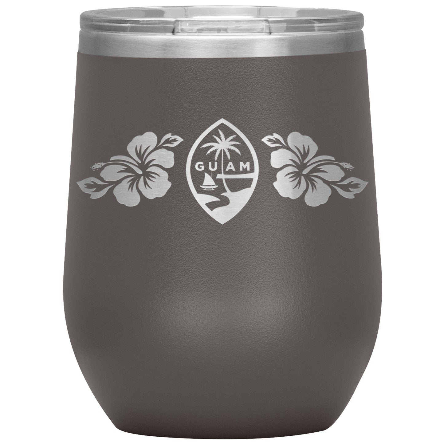 Guam Seal Hibiscus Wine Tumbler