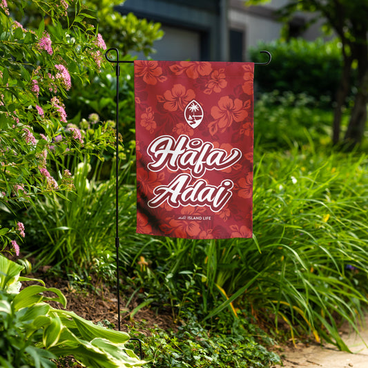 Hafa Adai Classic Hibiscus Red Double-Sided Garden Flag