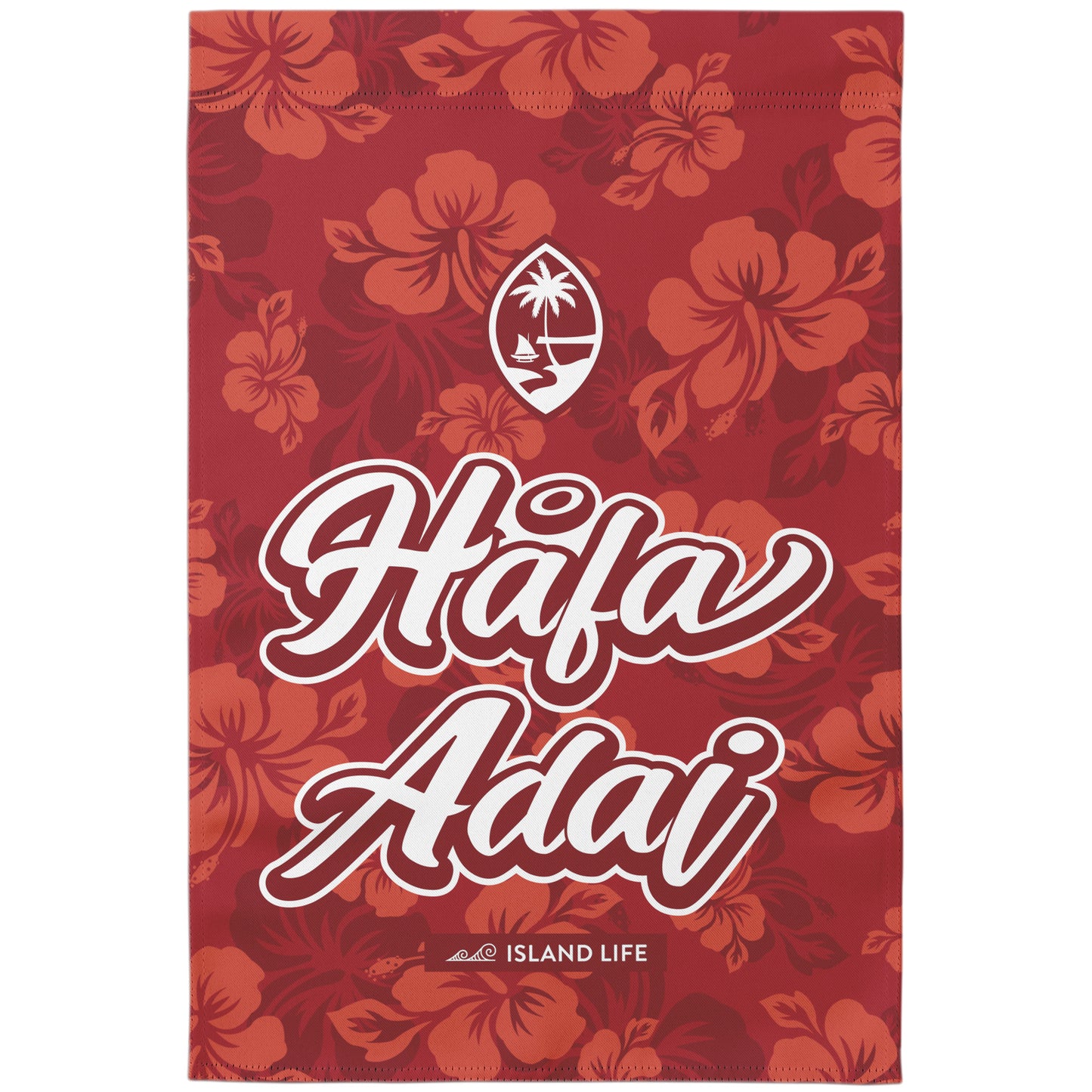 Hafa Adai Classic Hibiscus Red Double-Sided Garden Flag