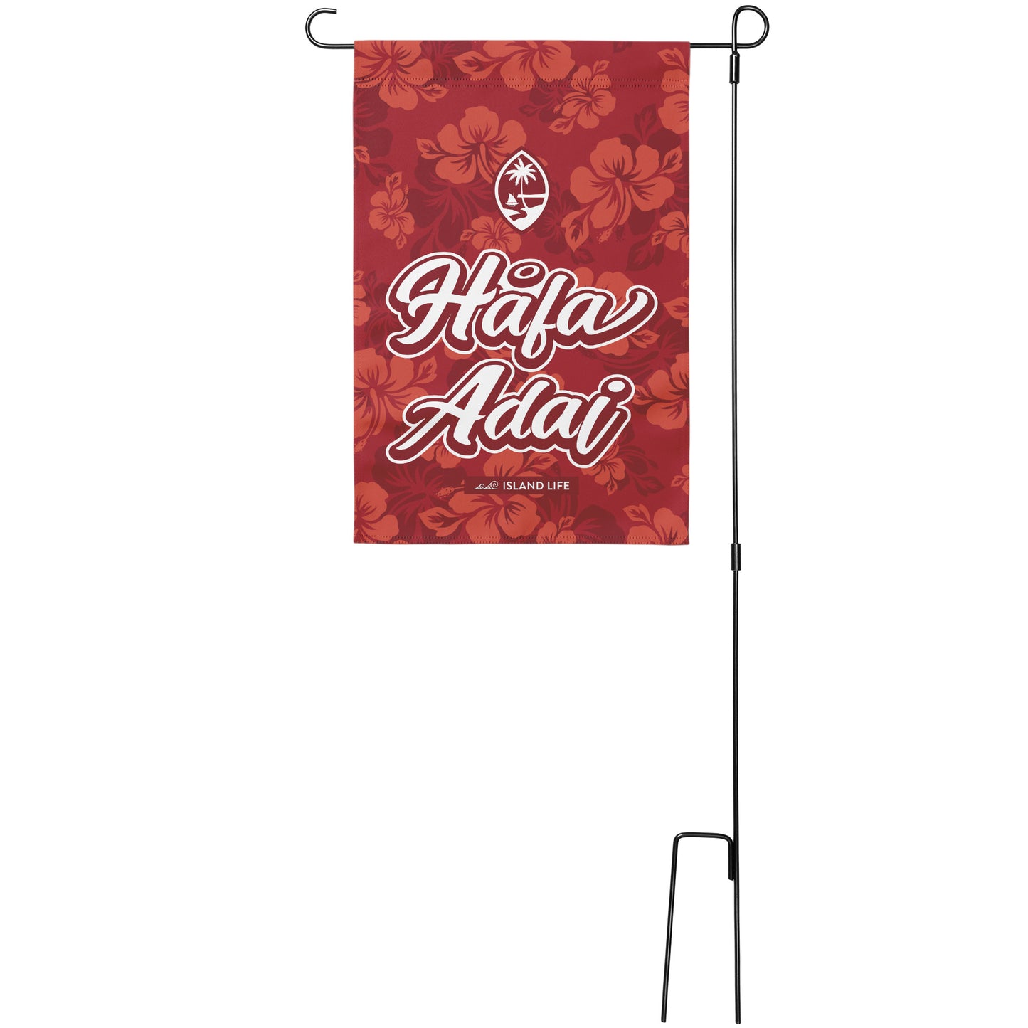 Hafa Adai Classic Hibiscus Red Double-Sided Garden Flag