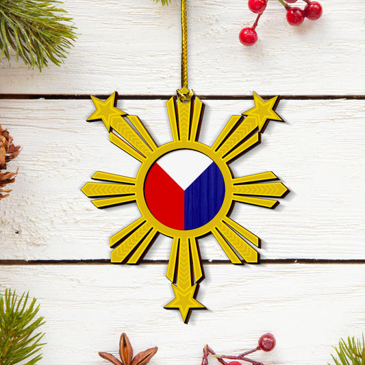 Philippines Tribal Layered Wood Ornament