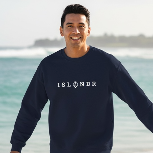 Guam Islander Embroidered Crewneck Sweatshirt