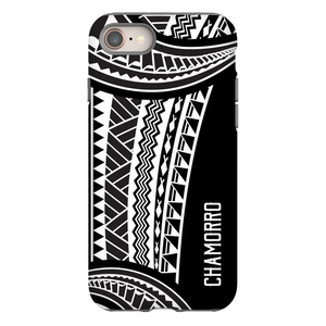 Chamorro Guam Saipan CNMI Island Tribal White Premium Glossy Tough Phone Case