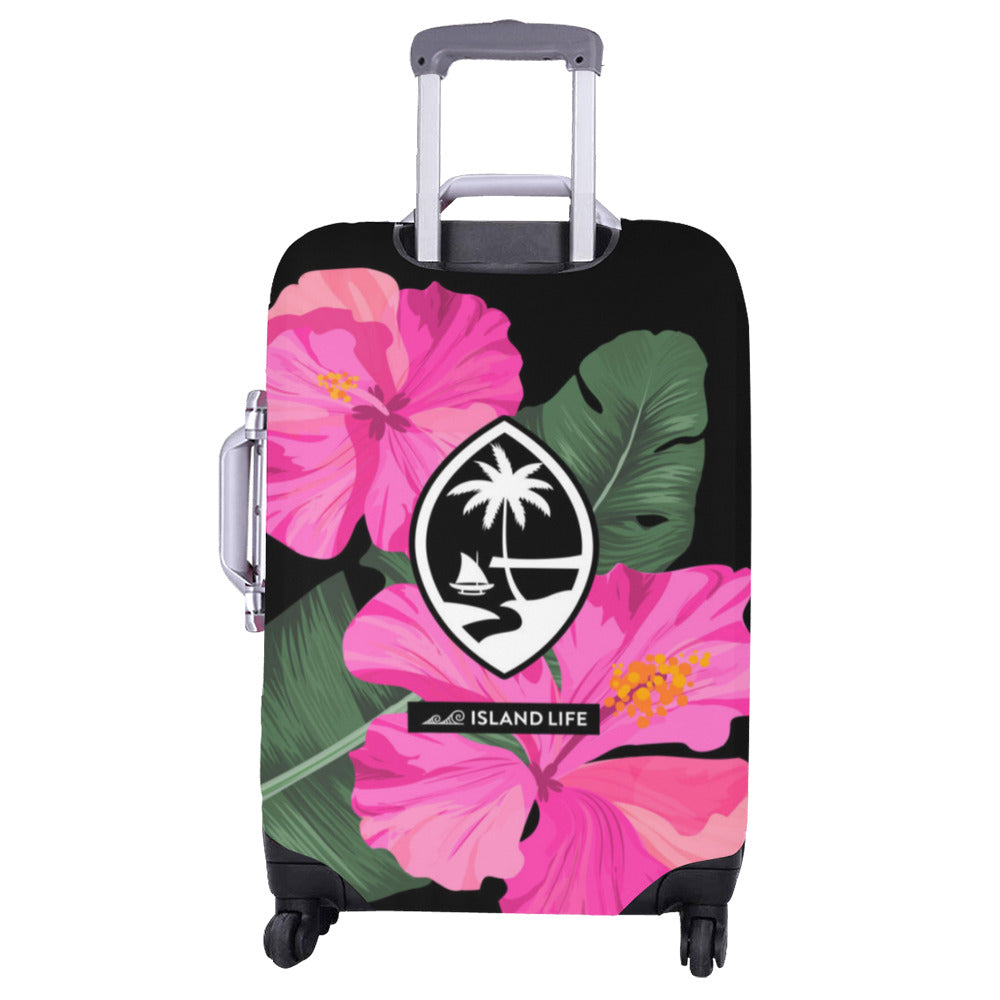 Guam Pink Hibiscus Paradise Luggage Cover