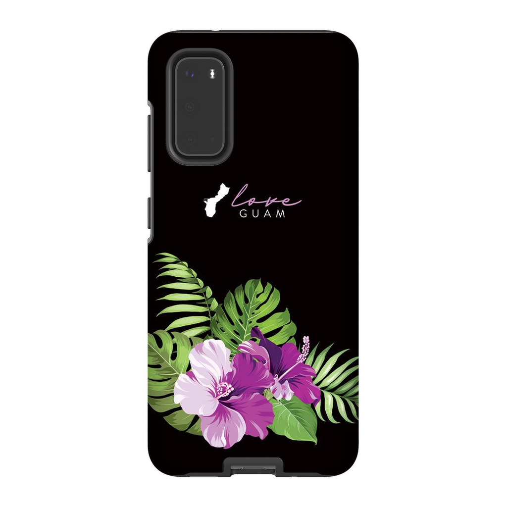 Love Guam Purple Hibiscus Premium Glossy Tough Phone Case