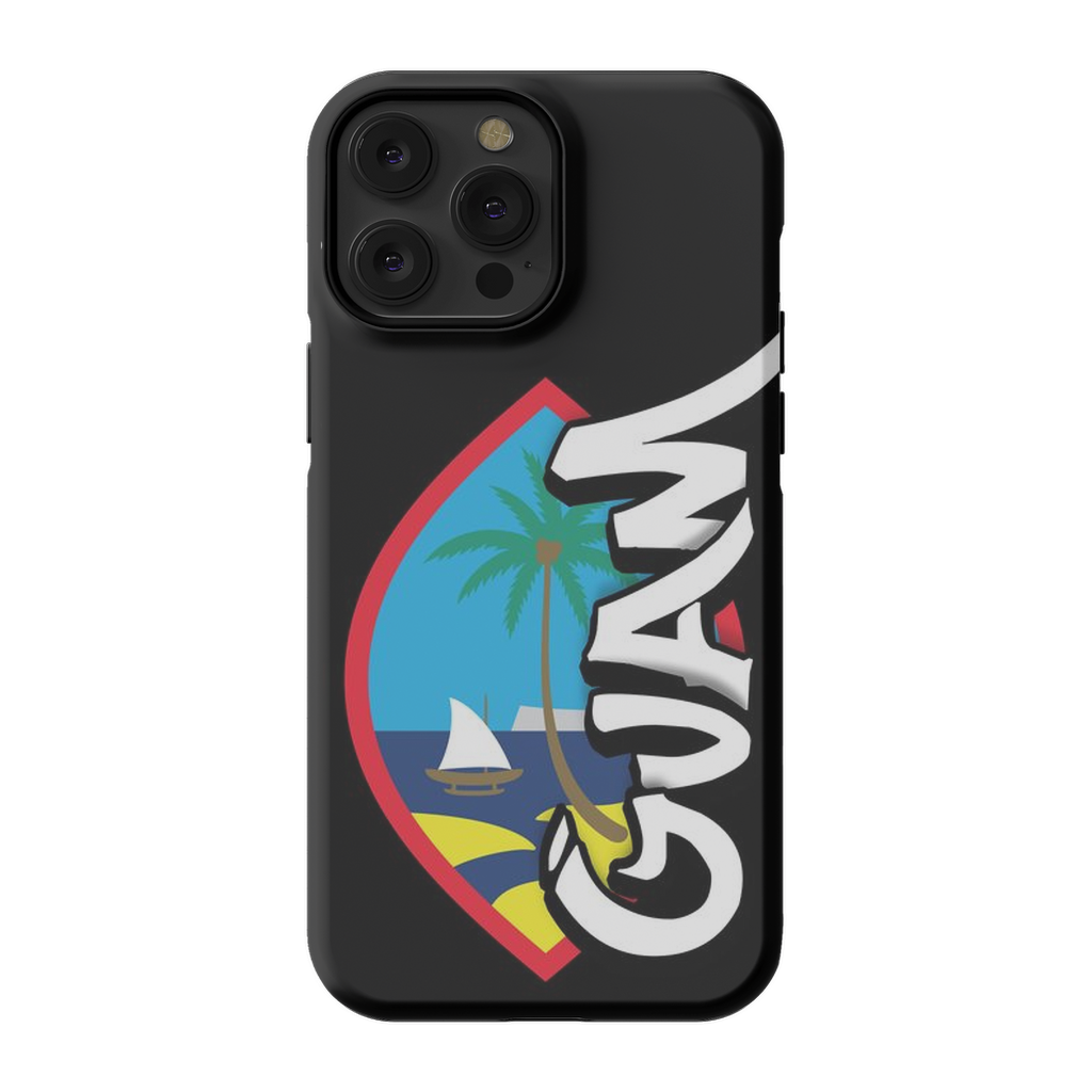 Guam Seal Tagged Black Premium Glossy Tough Phone Case