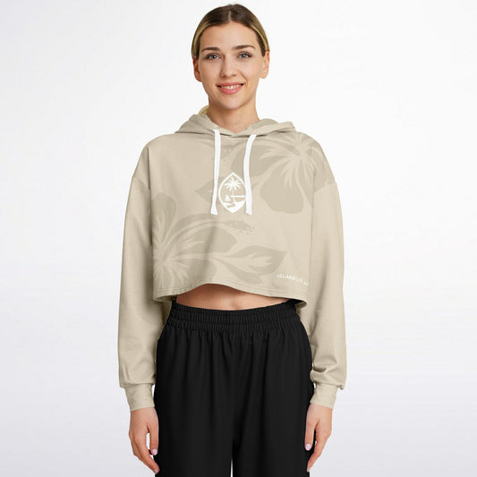 Hibiscus Latiya Guam Cropped Hoodie