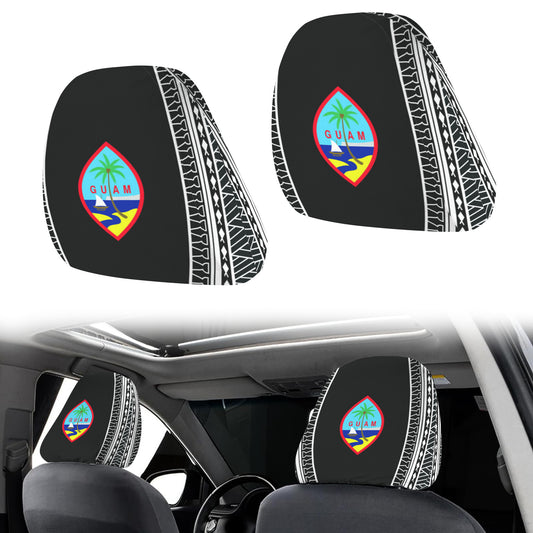Guam Tribal Car Headrest Cover (2-Pack)
