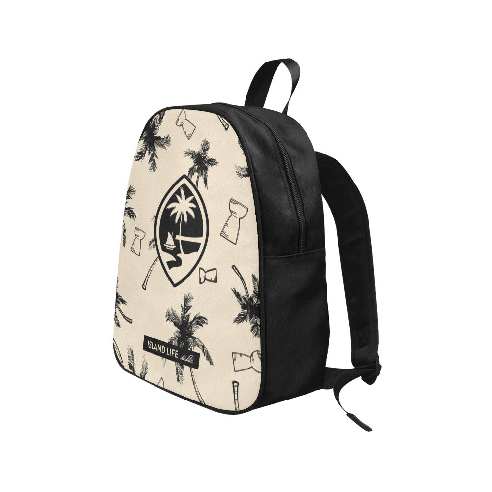 Guam Latte Stone Coconut Trees Khaki Preschool Backpack