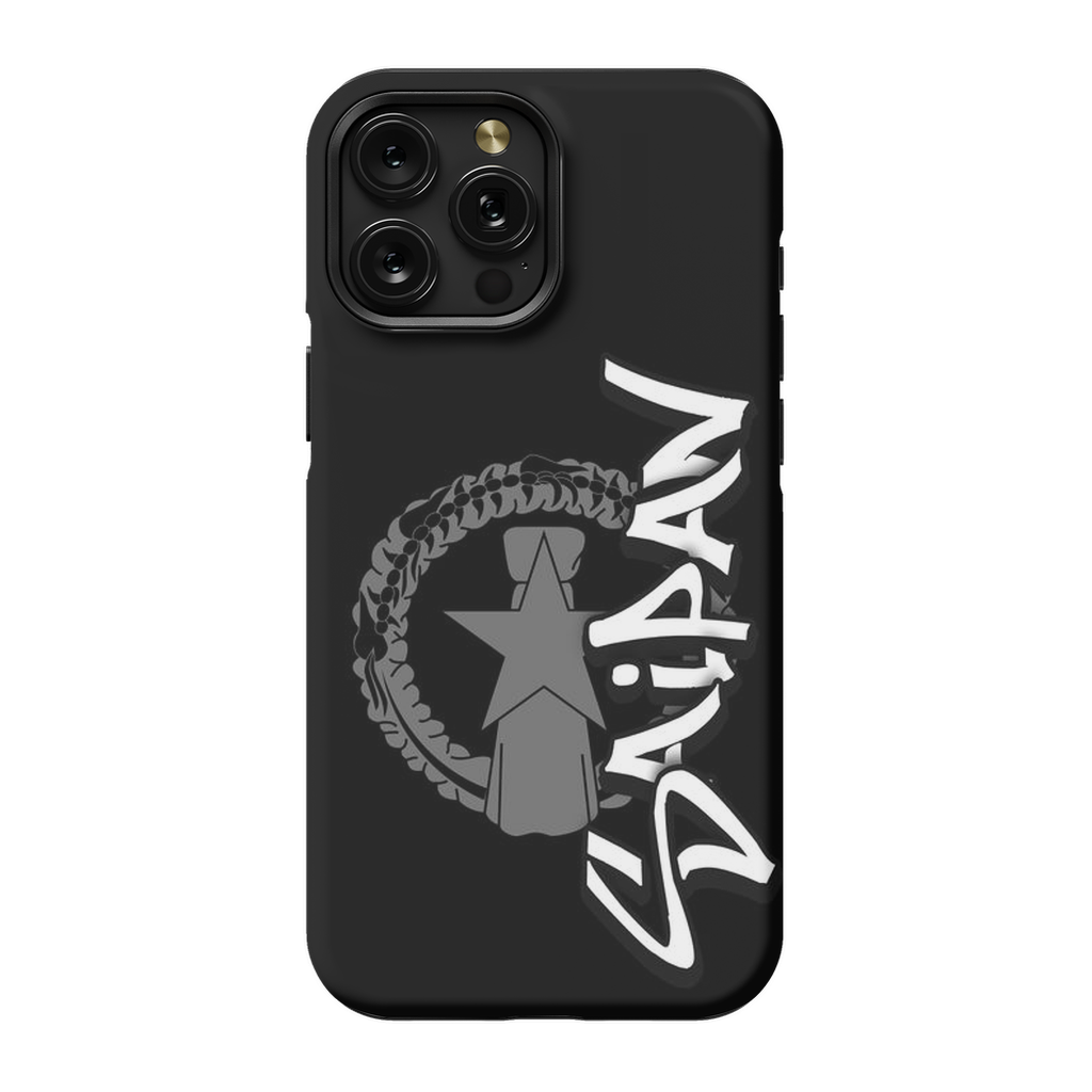 CNMI Seal Saipan Tagged Gray Premium Glossy Tough Phone Case