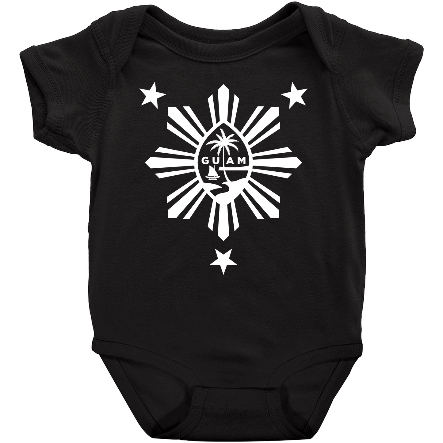 Guam Seal and Philippines Star Baby One Piece Bodysuit