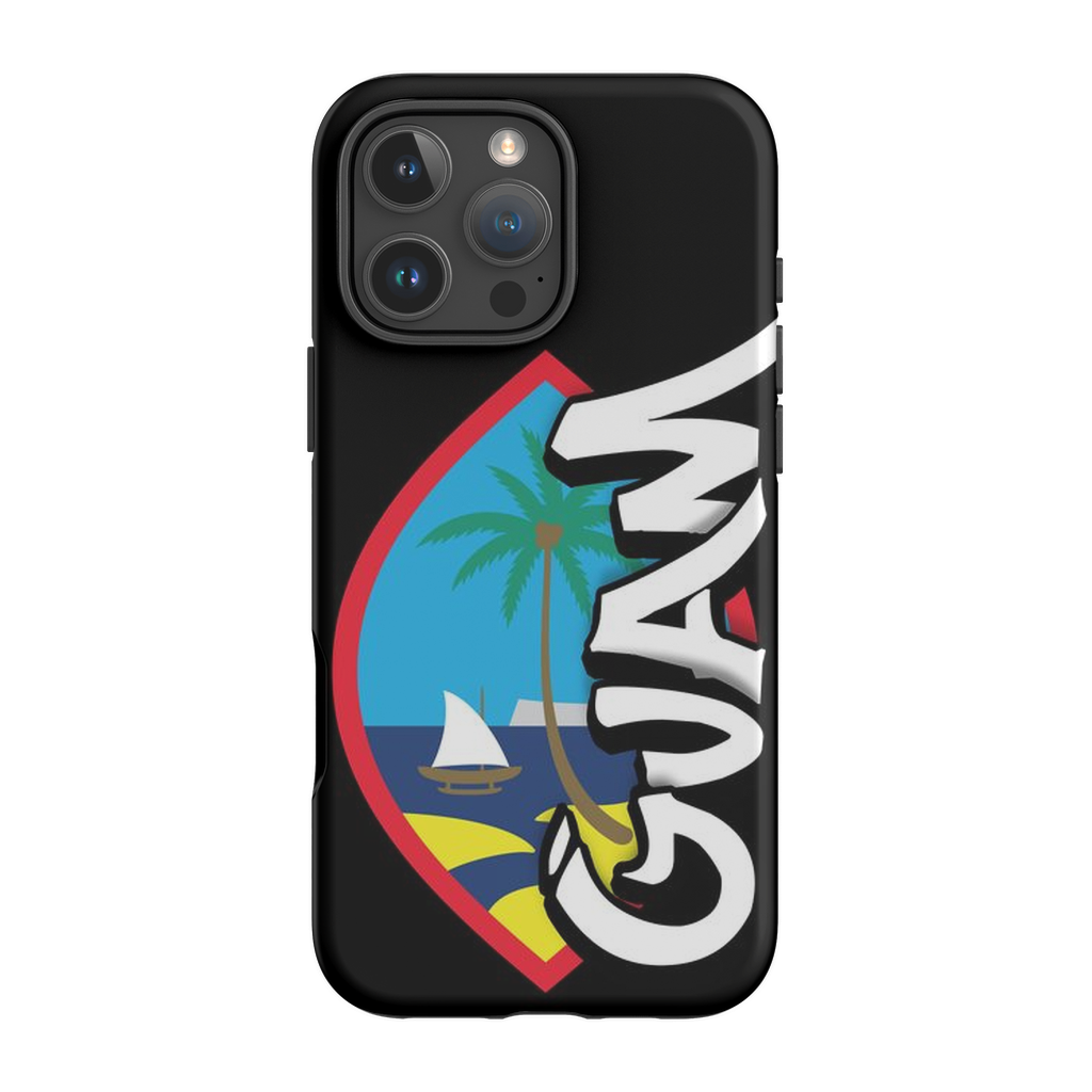 Guam Seal Tagged Black Premium Glossy Tough Phone Case