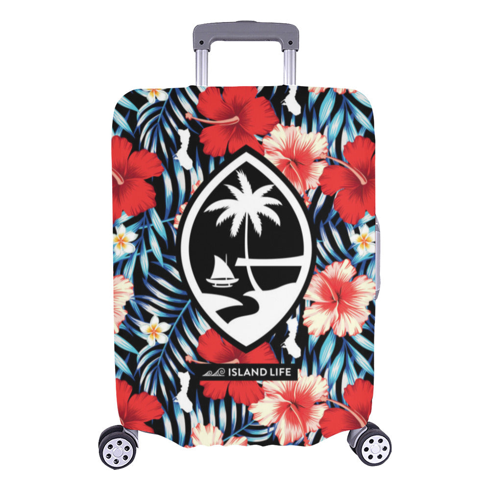 Guam Tropical Floral Luggage Cover