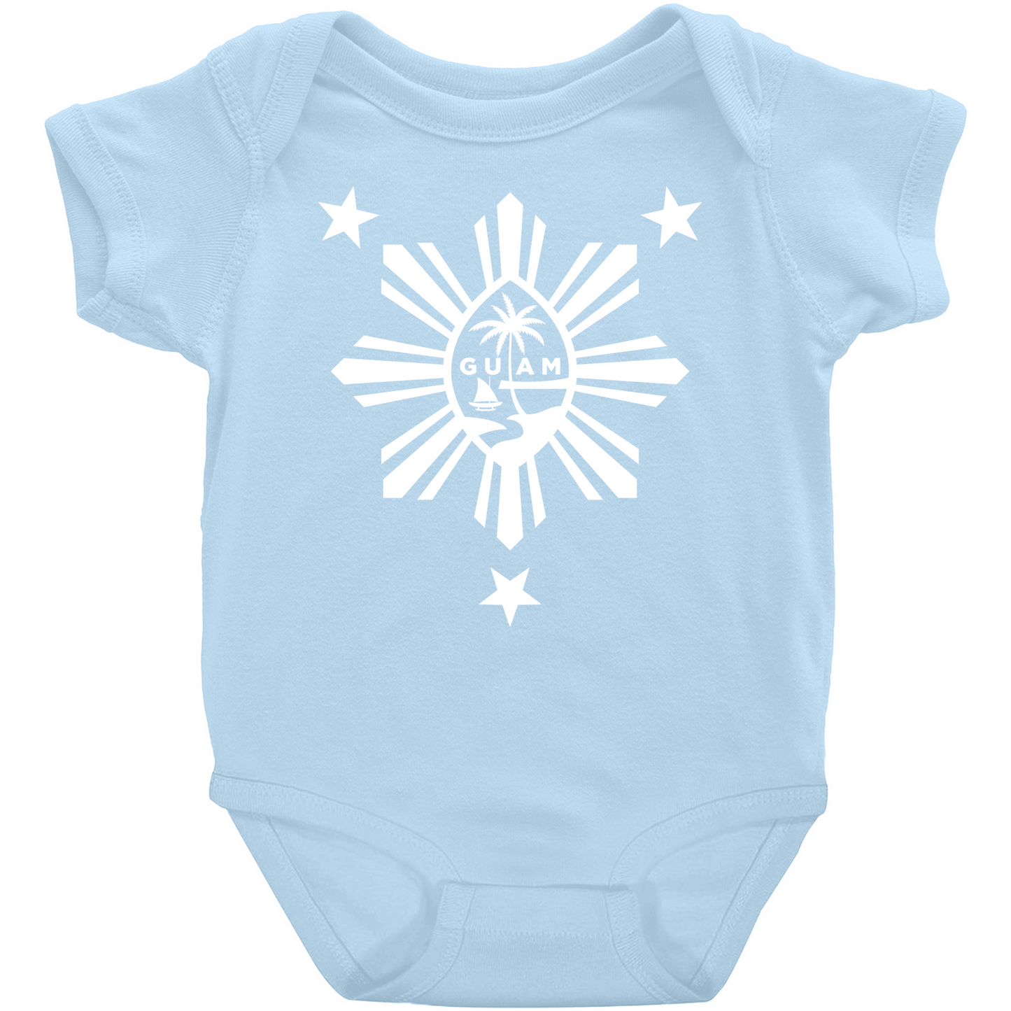 Guam Seal and Philippines Star Baby One Piece Bodysuit