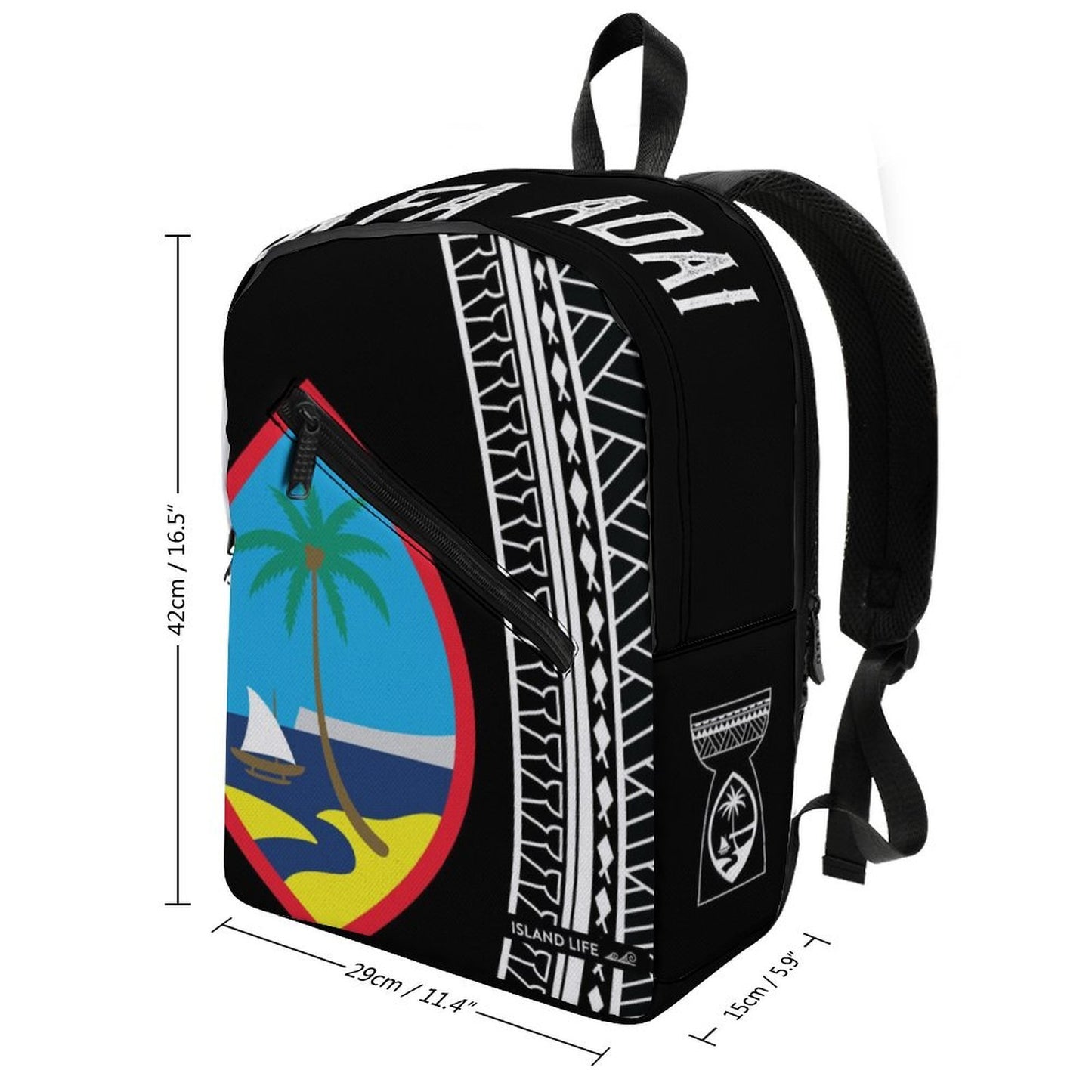 Hafa Adai Guam Tribal Dual-Compartment Backpack