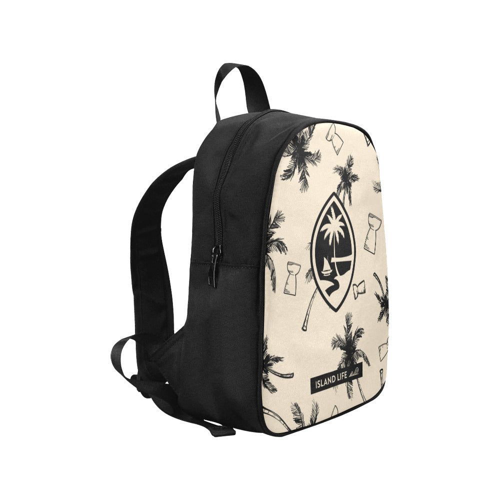 Guam Latte Stone Coconut Trees Khaki Preschool Backpack