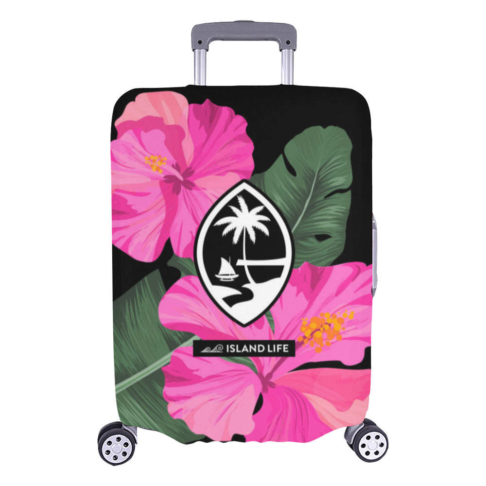 Guam Pink Hibiscus Paradise Luggage Cover