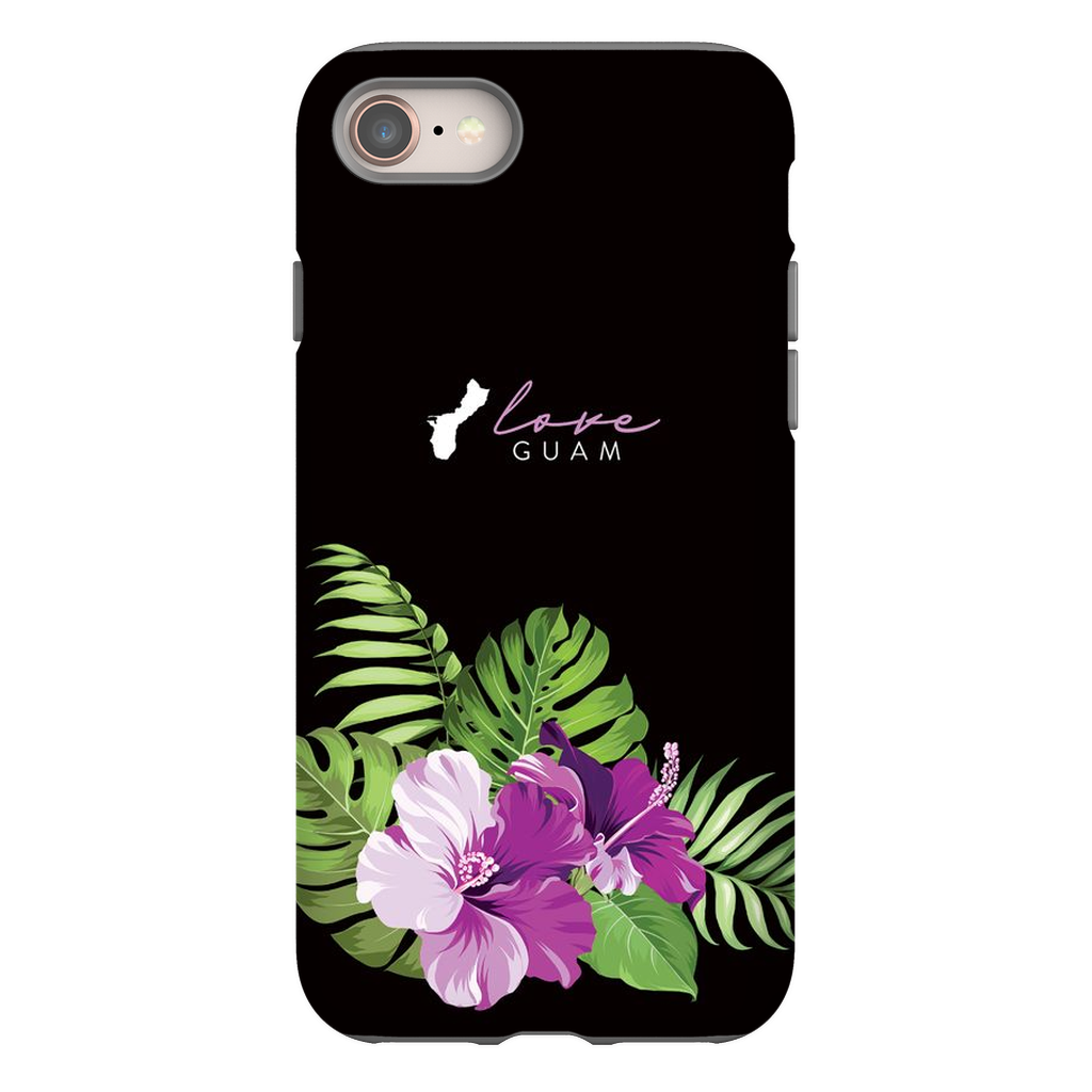 Love Guam Purple Hibiscus Premium Glossy Tough Phone Case