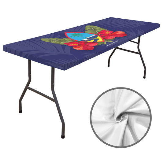 Guam Seal Hibiscus Paradise Fitted Tablecloth