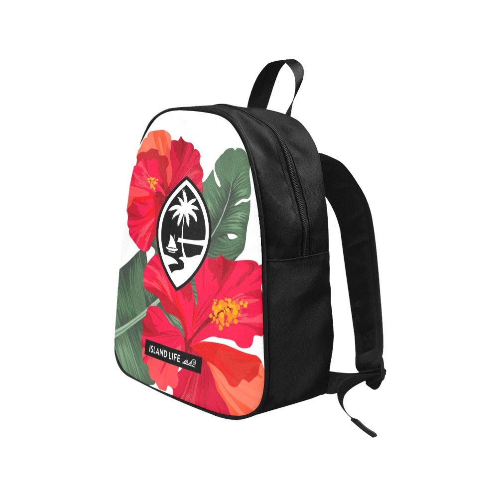 Guam Hibiscus Paradise Red Preschool Backpack