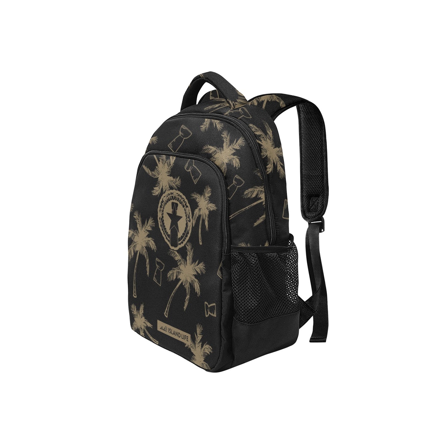 CNMI Latte Stone Coconut Trees Black Multifunctional Backpack