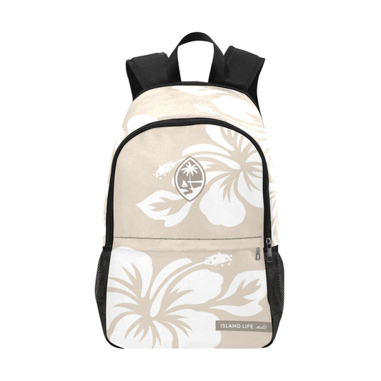 Guam Hibiscus Latiya Fabric Backpack with Side Mesh Pockets