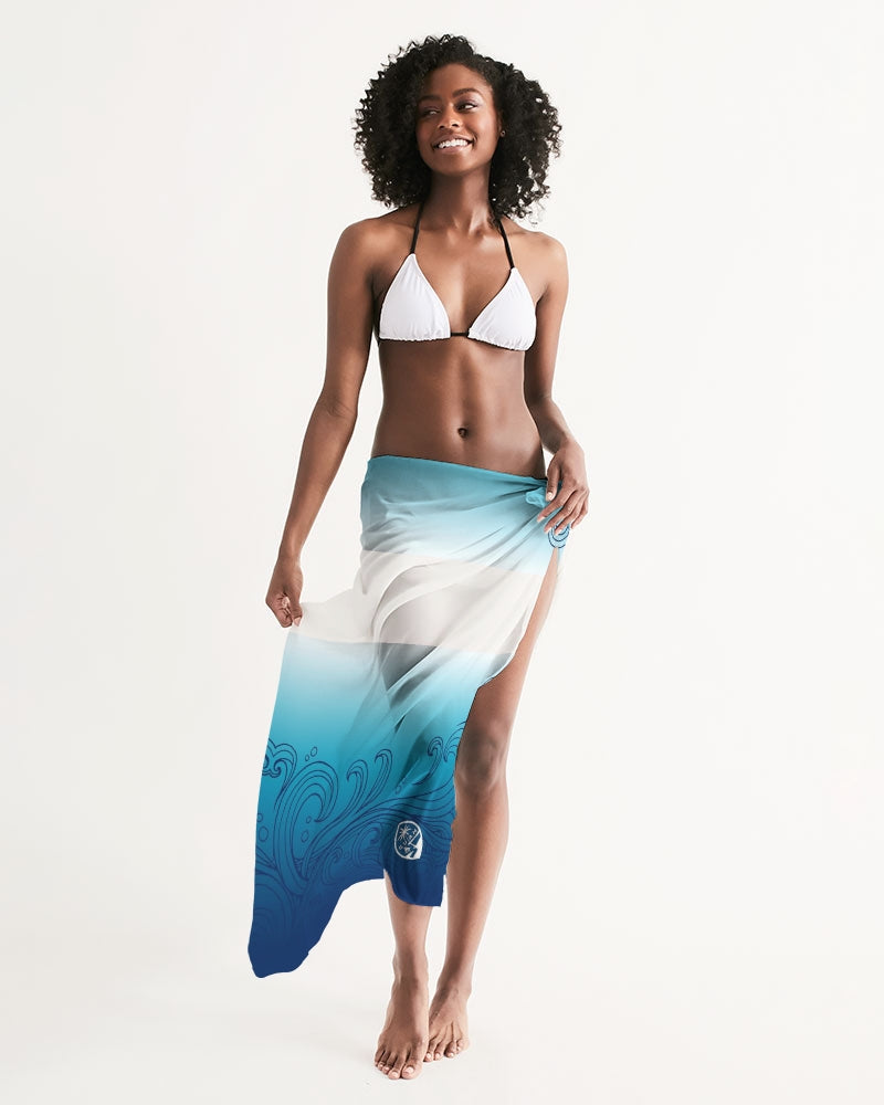 Guam Ombre Waves All-Over Print Swim Cover Up