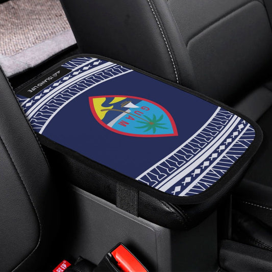 Guam Tribal Blue Car Armrest Cover