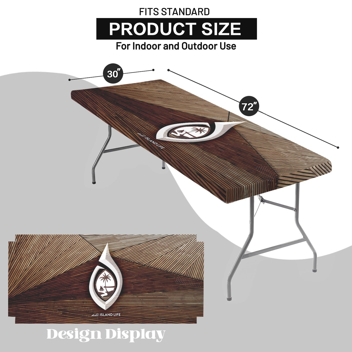 Guam Seal Hook Fitted Tablecloth