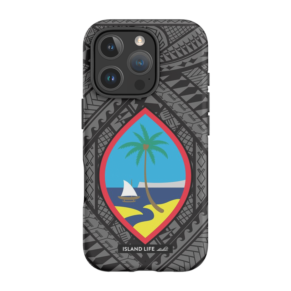 Guahan Tribal Black Premium Glossy Tough Phone Case