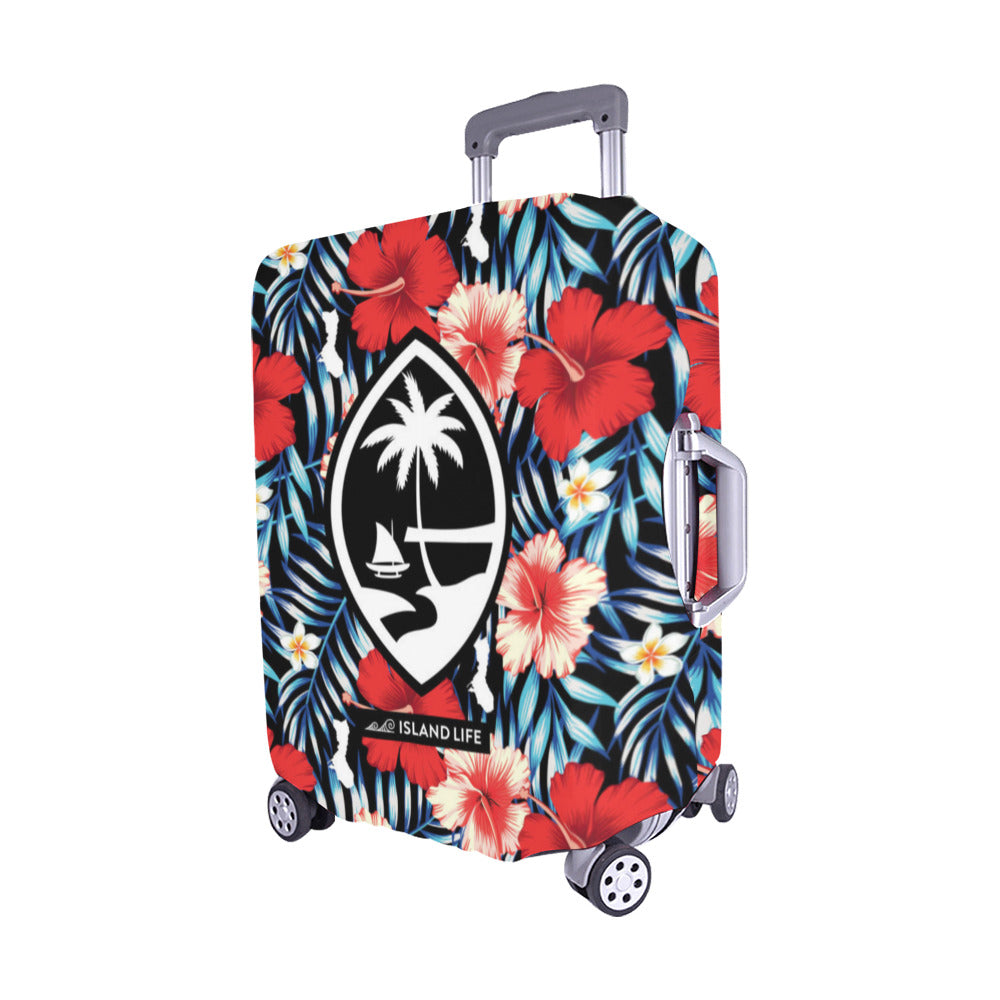 Guam Tropical Floral Luggage Cover