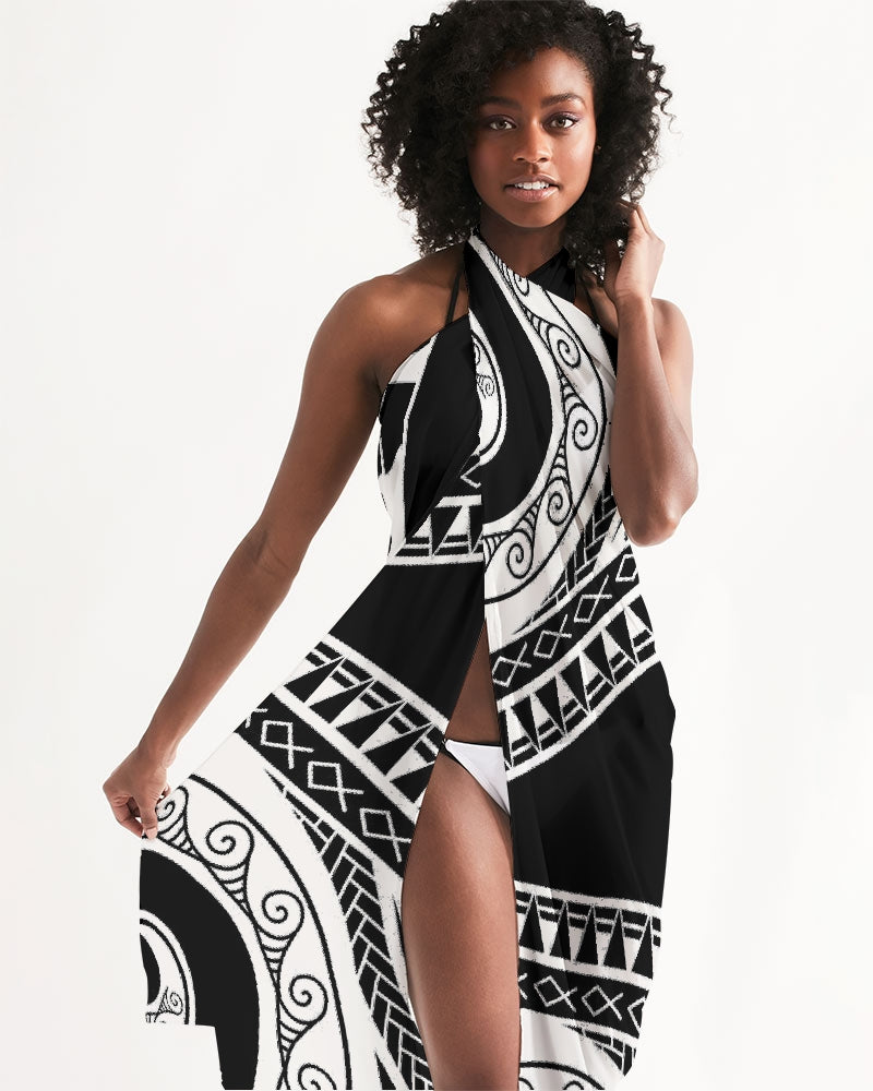 Guam Seal Tribal Island Sarong Swim Cover Up