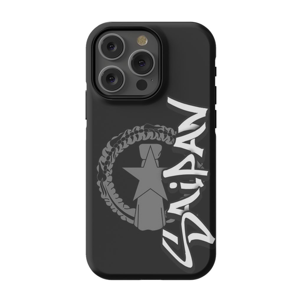 CNMI Seal Saipan Tagged Gray Premium Glossy Tough Phone Case