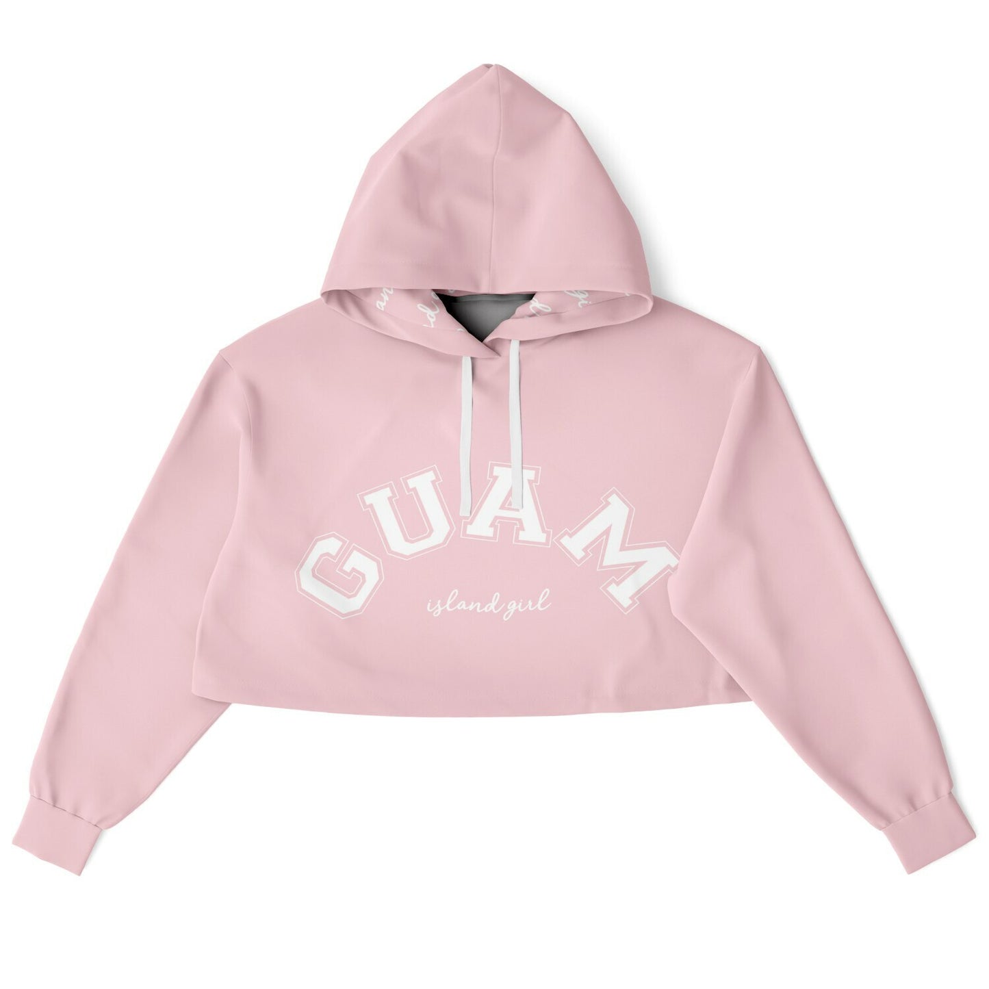 Islander Guam Girl Pink Cropped Hoodie